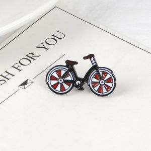 Rote Fahrrad-Brosche, coole Vintage-Stil, Radfahrer-Abzeichen, Sport-Anstecknadeln, Radfahren, Biker-Geschenk