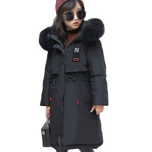 -30 degree Winter Girls Down Coat Child Warm Clothing Kids fashion Jacket For Girls Children Parkas Coats 6 8 10 12 years LJ201017