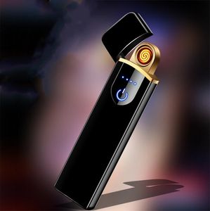 Inteligentne urządzenia USB Lighters Sandalwood Folder Folder Lighter Papeross Lighterers Wiatroodporny bezpłomny akumulator elektroniczny