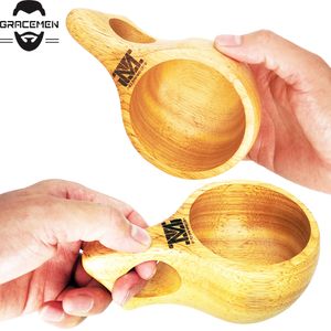 MOQ 100 PCS Anpassa logotyp Övriga hårborttagningsartiklar Beard Shaving Bowl Premium Trä rån Shave Cream Soap Cup Män Grooming