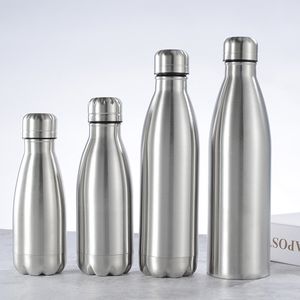 500/1000ml Stainless Steel Water Bottles Portable BPA-Free Drinking Bottle Gym Sports Cycling Drinkware Kids School Gifts Juice Cup