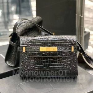 Borse da sera Borse firmate Borsa a tracolla in alligatore Borsa di lusso Borsa Manhattan Mini Totes Weave Letters Half Moon Crocodile Women Crossbody goffrato Satchel