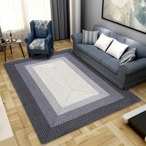 Postmodern Style Carpets Nordic Living Room Large Carpet Grey Light Luxury Home Thick Art Area Rug for Bedroom Sofa Floor Mat 201214