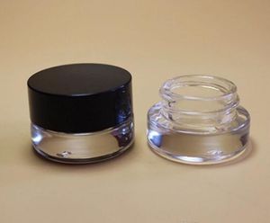 Confezione Bottiglie 3g Traval Piccola crema per il trucco Barattolo di vetro con coperchi in alluminio tampone in pe bianco 3cc 1/10oz cosmetico