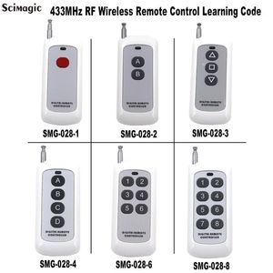 433MHz 1CH 2CH 3CH 4CH 6CH 8CH Wireless Remote Control Transmitter 1 2 3 4 6 8 Buttons Learning code1