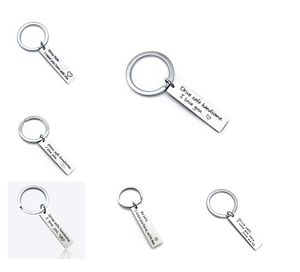 Moda Ze Stali Nierdzewnej Drive Safe Brelok Keyring Torba Samochodowa Urok Para Chłopak Dziewczyna Słodkie Śmieszne Keychain Keys Accesoria