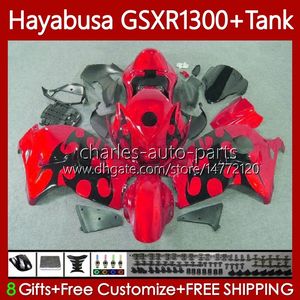 Hayabusa dla SUZUKI GSXR 1300CC GSXR-1300 1300 CC 02 03 04 05 06 07 Czerwony płomienie ciało 74NO.265 GSX-R1300 GSX R1300 96-07 GSXR1300 96 1996 1997 1998 1999 2000 2001 Owalnia