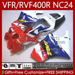 Body Kit для Honda RVF400R VFR400 R NC24 V4 VFR400R 87-88 Bodywork 78no.64 RVF VFR 400 RVFF400 R 400RR 87 88 RED Blue VFR400RR VFR 400R 1987 1988 Мотоцикл