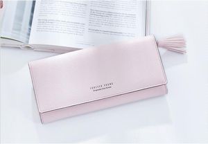 HBP PU 핑크 지갑 디자이너 지갑 레이디 여러 가지 빛깔의 동전 카드 홀더 여성 클래식 포켓 길이