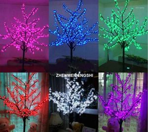 Dekoracje świąteczne LED Lekkie Cherry Blossom Tree m stóp wysokość żarówki VAC Odporne deszczowe dekoracje ogrodowe