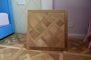 Vit ek Versailles semi massivt trägolv Marquetry möbler vardagsrum dekor dekal parkettgolv lackerad borstad klassisk inlay tapet designad kakel