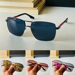 New Metal Sunglasses Projeto desportivo Homens Mulheres Moda Clássico Dourados Banhado Quadrado Quadrado Vintage Sun Óculos Ao Ar Livre Modelo Clássico Spr50ws Eyewear Collection