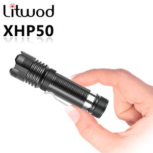 XHP50 Mini Super Bright Led Flashlight Torch Aluminum Body Waterrpoof for Bike or Camping White Light Use AA Battery