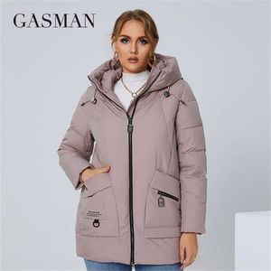 Basman Damskie Kurtki zimowe XL-6XL Ciepły Płaszcz Moda Kobiety Z Kapturem Oversize Wiatroodporny Ladis Parkas Grube Płaszcze 8199 211216