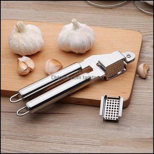 Fruit & Vegetable Tools Kitchen Kitchen, Dining Bar Home Garden Stainless Steel Garlic Press Crush Device Cooking Tool Hand Presser Crusher