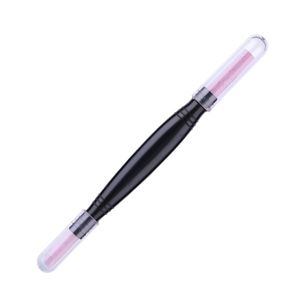 Black Quartz Scrubs Stone Cuticle Stick Pen Cuticle Nail Art Pusher Spoon Cut Nail Pusher Manicure Care Tools Double-headed