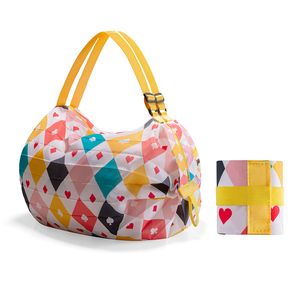 Douyin Japan Folding Miljövänlig Shopping Bag Bag Travel Shoulder Portable Tjockad Stor Livsmedels stormarknad