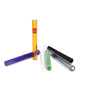 Smoking Glass Cigarette One Hitter Pipe 4inch Length Steamroller OG Bat Hand Holder Filter Tip Tube For Tobacco Dry Herb Hookah