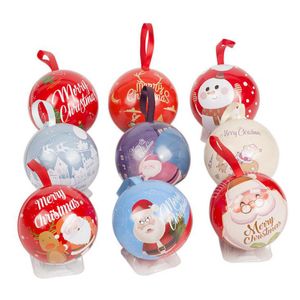 1 st jul godis låda väskor tennplåt boll godis burk barn presentförpackning lådor xmas träd hängande ornament navidad party dekor