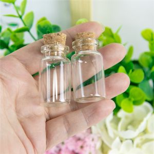 7ml Transparent Clear Glass Bottles Cork Stopper Tiny Vials Jars Containers Small Wishing Bottle 22*40*12.5mm 100pcs