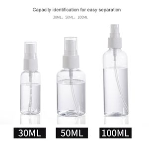 30/50/100 ml Refillerbara flaskor Travel Transparent plast Parfymflaska Atomizer Tom Liten Spray Packing Bottle Toxic Free and Safe