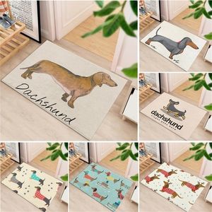 Dachshund SaoSage cão cute animal chrismas filhos tapete antiderrapante Entrada engraçada porta bem vinda da porta da porta de casa decoração 220301