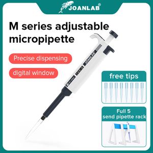 Laboratory Pipette Plastic Single Channel Digital Adjustable Micropipette Lab Equipment With Pipette Tips