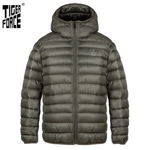 호랑이 힘 새로운 남성용 겨울 재킷 캐주얼 고품질 코튼 브랜드 의류 패션 남성의 따뜻한 남자 코트 파카 70712 201214