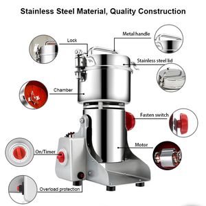 FreeShipping 700g Grains Spices Hebals Cereals Coffee Dry Food Grinder Mill Grinding Machine gristmill home medicine flour powder crusher