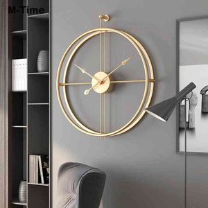 Nordic Wall Clock Nowoczesny design Duże zegary ścienne Office salon Dekoracje Mute Big Kitchen Watching Watch Reloj de Parted 3d H1230