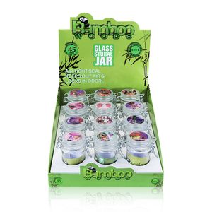 Rökning Glas Stash Jar För Dry Herb Tobak Förvaring Oordor Proof Seal Ring Lufttät Rökning Shop Tillbehör Partihandel