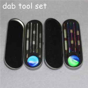 Strumento dabber per cera da 10 pezzi Dab Tools con barattolo in silicone Bar Concentrato DabberTool raccoglitori di recupero vetro Ego DHL