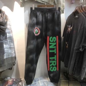 Saint Michael Moda Marka Myła i używana męska Luźna Pluszowa spodnie Hip-Hop Spodnie Sportowe Spodnie Casual