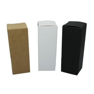 100pcs 10ml 20ml 30ml 50ml 100ml White Black Kraft Paper packaging Box Dropper Bottle Cosmetics Party Gift tubes cardboard