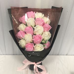 Artificial Flowers Forever Soap Rose Flower Small Bouquet Christmas Valentine Gift For Girlfriend Home Decoration