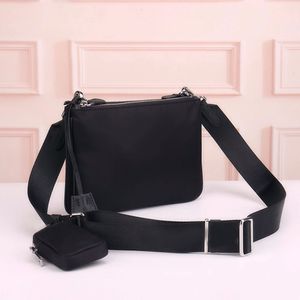 Grossist mode messenger bag cross Body väska män twin set kedja handväska klassisk väska handväska canvas axelväska fallskärm tyg man