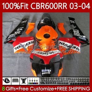 Honda CBR Repsol Turuncu 600CC 600RR için OEM Karoseri 600F5 03-04 Vücut 71NO.141 CBR600F5 CBR 600 RR F5 CC 2003 2004 CBR-600 CBR600 RR CBR600RR 03 04 Enjeksiyon Kalıp Kalıp