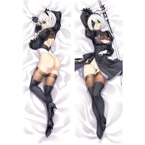 Anime PSP gra Nierautomata yorha nr 2 typ B 2b Dakimakura Pillow Case 18r Girl Bed Decor Dekorowanie śpiora poduszki Prezenty 20239i