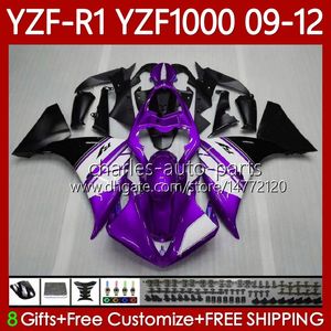 Fairings OEM para Yamaha YZF-R1 YZF R1 1000 CC YZF1000 YZFR1 09 10 11 12 Bodywork 92No.38 YZF R 1 1000CC 2009 2010 2012 YZF-1000 2009-2012 Moto Body Kit Black