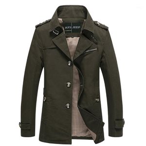 Hurtownia Jesień Kurtka Zimowa Męska Design Veste Homme Formalne Garnitur Płaszcze Stałe Bawełniane Odzież M-5XL Kurtki Trench dla mężczyzn D02071