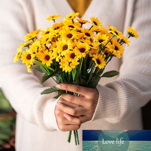 Grandi girasoli artificiali estivi Fiori di seta Decorazione domestica di alta qualità Fai da te Piccolo mestiere Fiore finto Decorazione di nozze Fiore finto