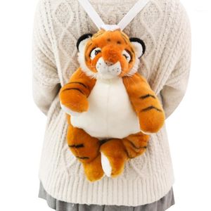 Ryggsäck millffy drop plysch tiger peluche djur leksak tigrar dagis småbarn skolväska för barn barn gåvor1