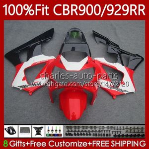 Spritzgusskörper für HONDA 900CC Rot schwarz weiß 929CC CBR900 CBR929 RR 00-01 Karosserie 68No.57 CBR929RR CBR 929RR 900RR 900 929 RR CC 00 01 CBR900RR 2000 2001 Verkleidungen