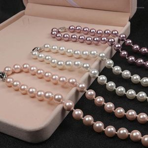 Wholesale wedding gifts mom resale online - Chains Shell Bead Female Choker Necklace Link Chain Send Mom Wedding Gift Jewelry Natural Bead1