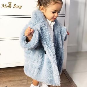 Fashion Baby Girl Winter Jacket Fur Thick Toddler Child Warm Sheep Like Coat Wool Baby Outwear High Quality Girl Clothes 2-14Y 201106