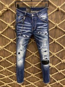 2021 Nytt märke av moderna europeiska och amerikanska mäns casual jeans, högkvalitativ tvätt, ren handslipning, kvalitetsoptimering LA98000