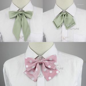 Neck Ties Cute Vintage Dot Solid College Style Classy Lady Bowtie Women Girl Student Cosplay Party Office Uniform Suit Accessory Butterfly1