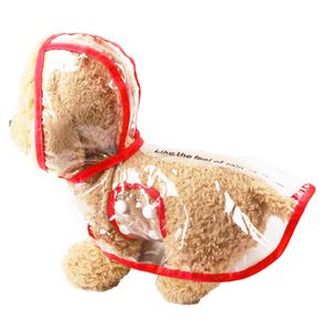 Köpek Giyim Köpekler Yağmurluklar Hood ile Tam Vücut Yavru Su Geçirmez Giyim Şeffaf PVC Yaz Chihuahua Fransız Bulldog Teddy Perro Köpek Yağmurluk Temizle Plastik