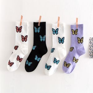 3 пары / установить новые носки носки бабочки женские уличные одежды Harajuku женщин женские носки мода ЕС размер 35-40 Dropshipping Supply 201109