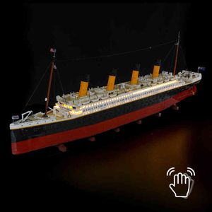 Wholesale hand blocks resale online - MTELE LED Light Kit for Titanic With Hand Sweep Sensor Switch No Building Blocks Set Y1224